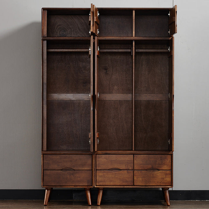 Betsy Wardrobe (Single Door) Walnut  Solid Wood