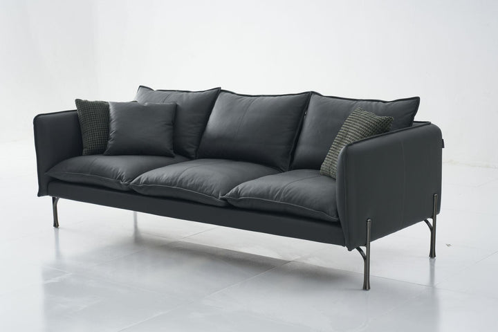 Gaston 3-Seater Sofa in grey leather